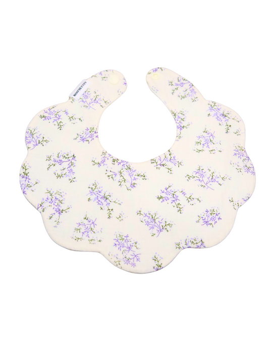 Organic Muslin 5-Layer Dribble Bib - Lavender Field