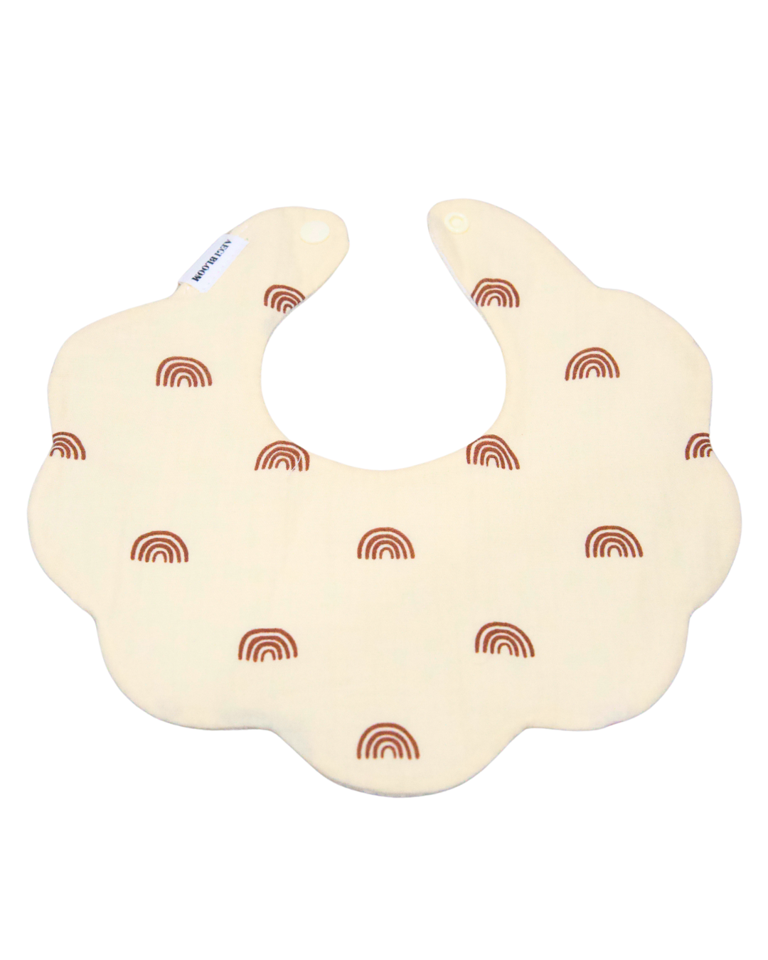 Organic Muslin 5-Layer Dribble Bib - Terracotta Rainbow