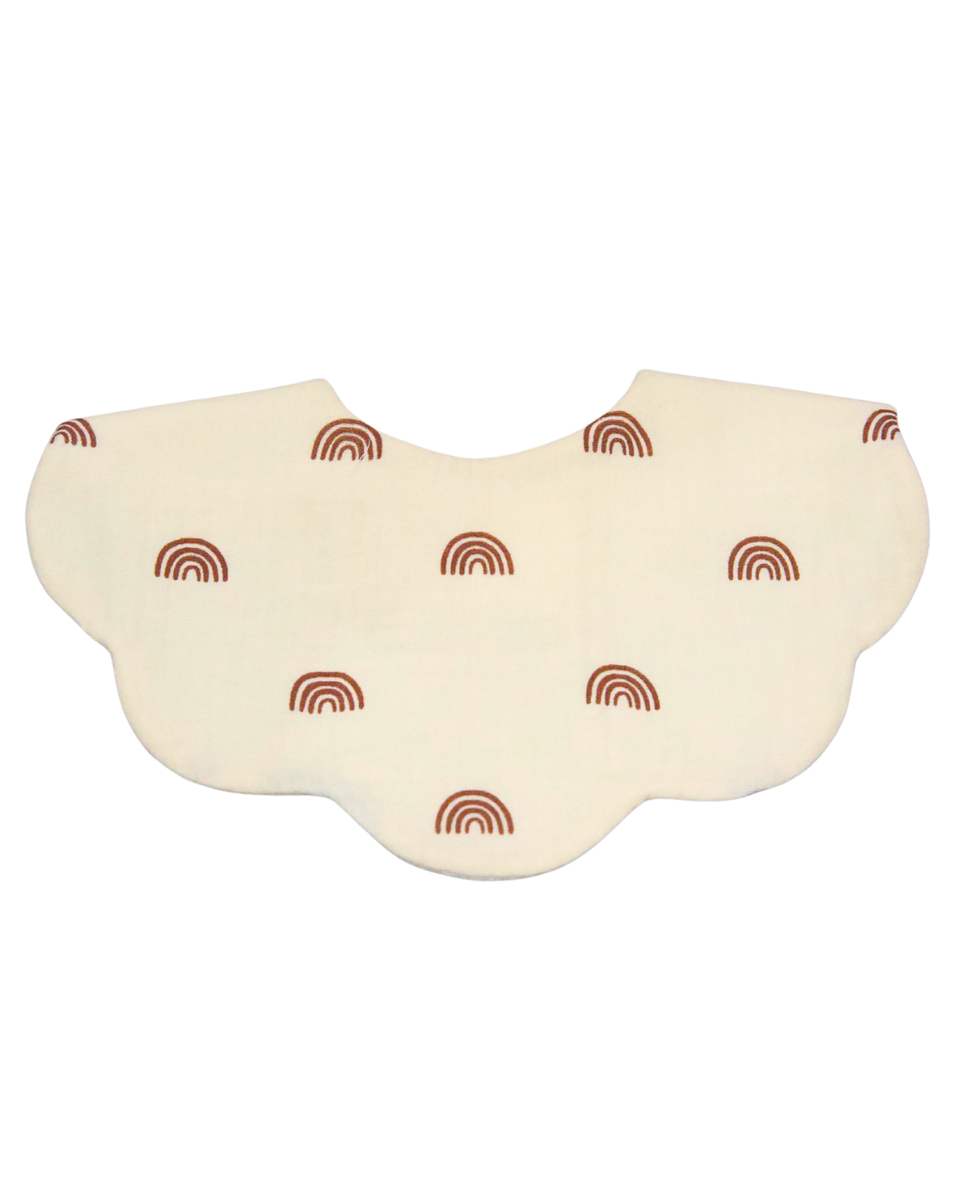 Organic Muslin 5-Layer Dribble Bib - Terracotta Rainbow