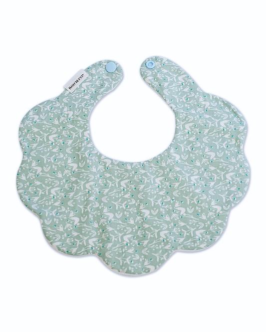 5-Layer Dribble Bib - Sage Florals