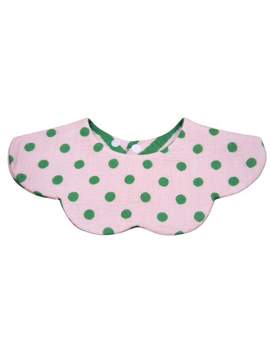 Organic Muslin 7-Layer Dribble Bib - Strawberry Matcha (PRE ORDER | JUNE)