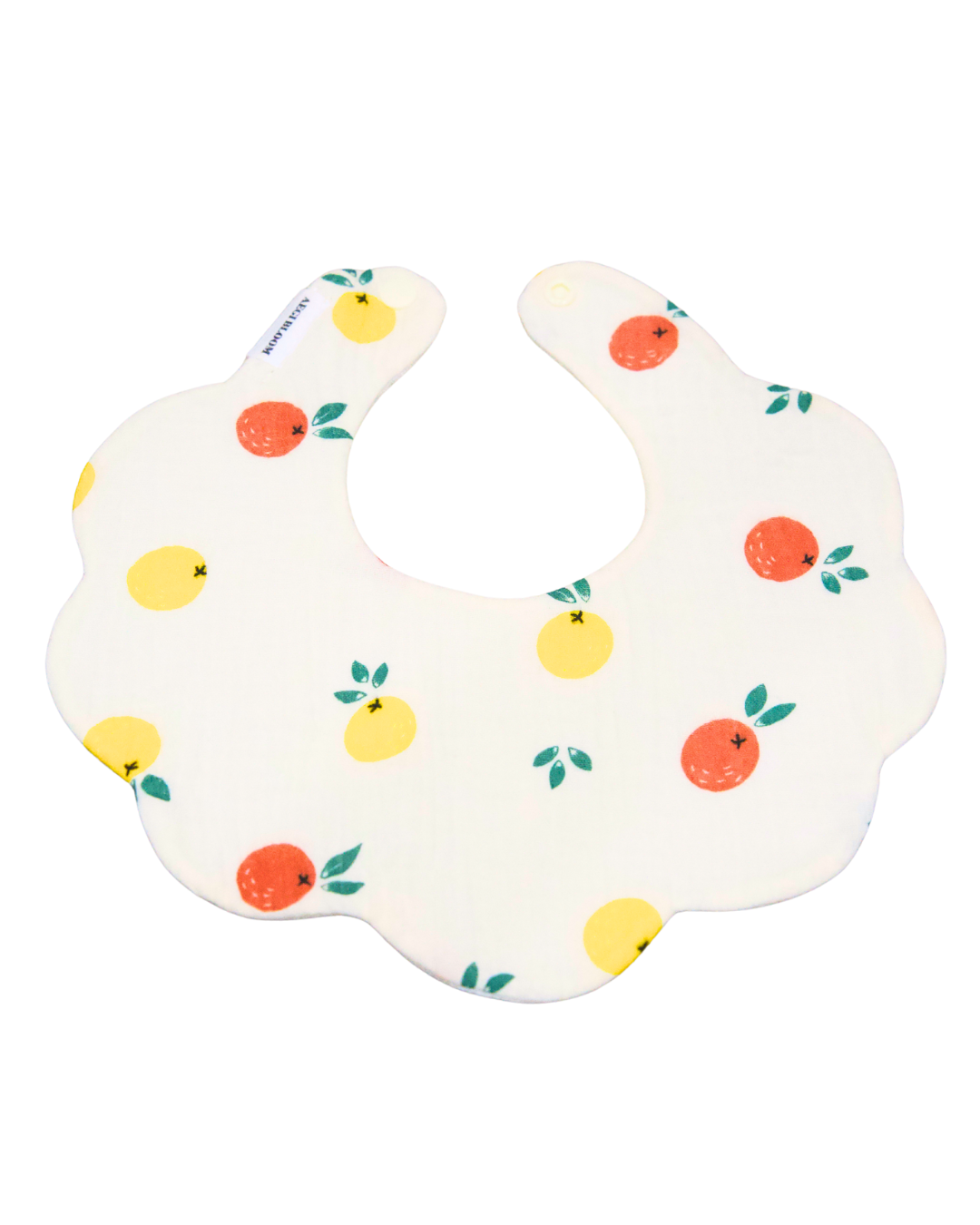 Organic Muslin 5-Layer Dribble Bib - Citrus Bloom