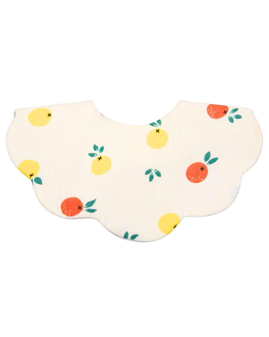 Organic Muslin 5-Layer Dribble Bib - Citrus Bloom