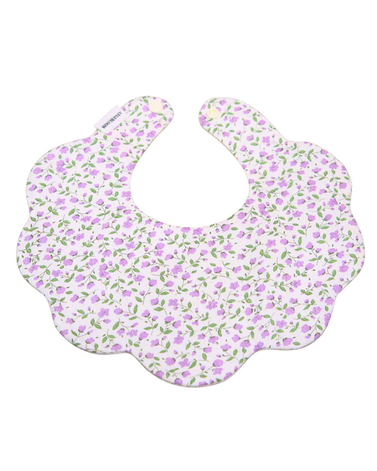 5-Layer Dribble Bib - Lilac Bloom