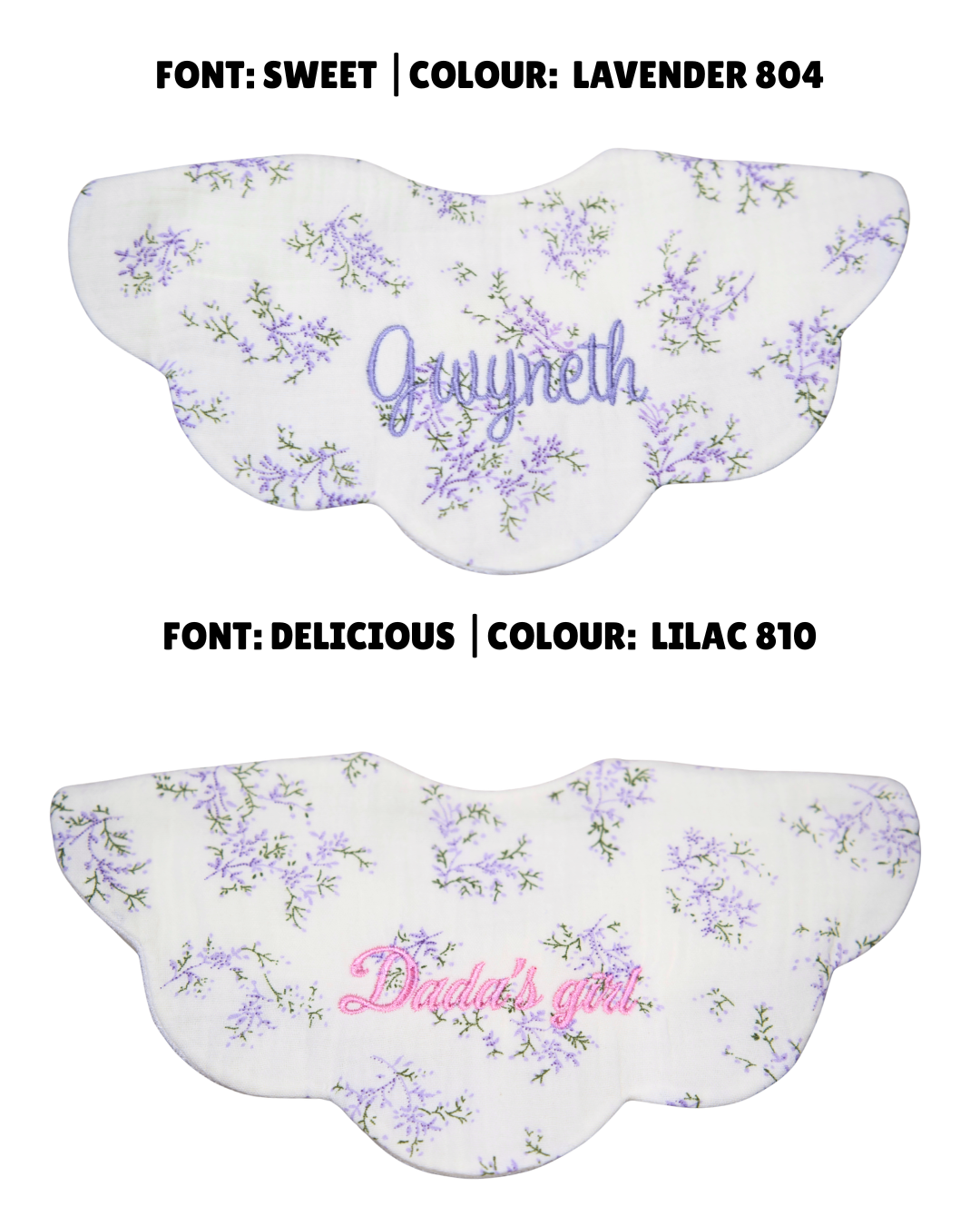 Organic Muslin 5-Layer Dribble Bib - Lavender Field