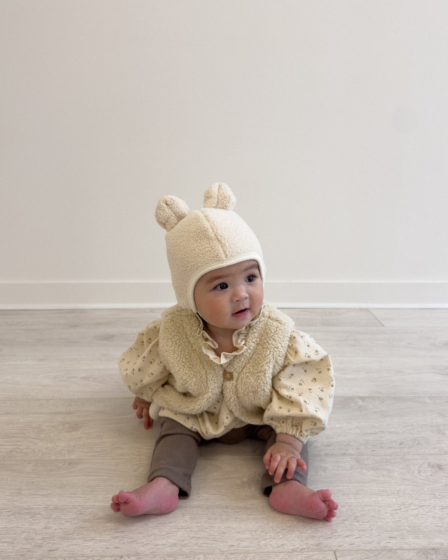 Teddy Bear Bonnet - Cream