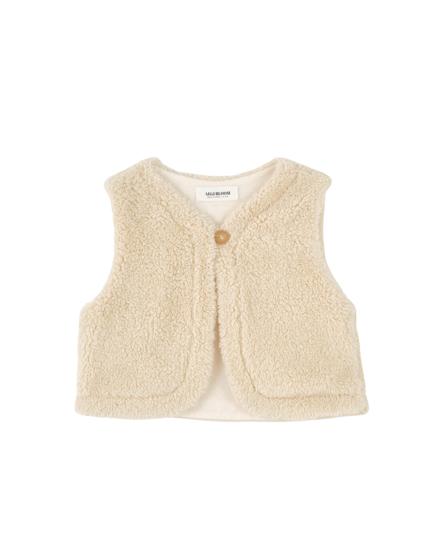 Teddy Fleece Vest - Cream
