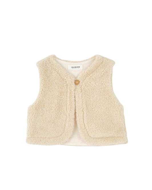 Teddy Fleece Vest - Cream
