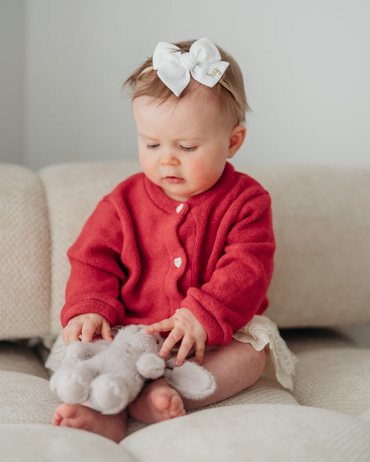 Mochi Knit Cardigan - Red