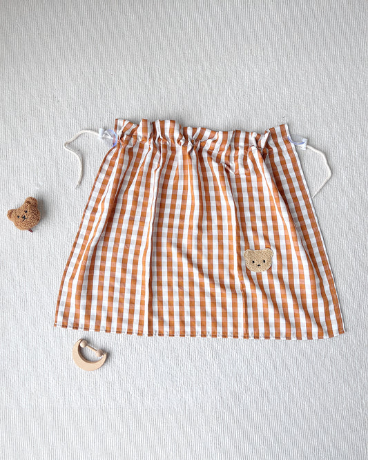 Car Window Sunshade - Brown Gingham