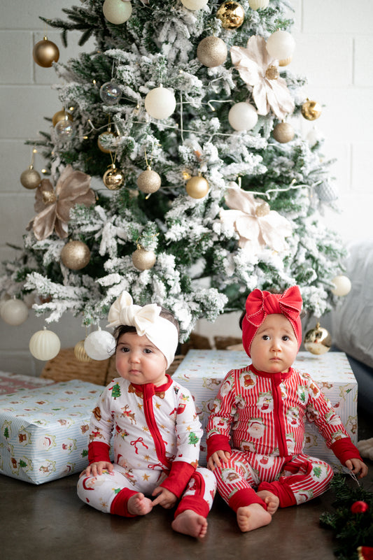 Aegi Zip Growsuit - Dear Santa (White) (PRE ORDER | MID OCTOBER)