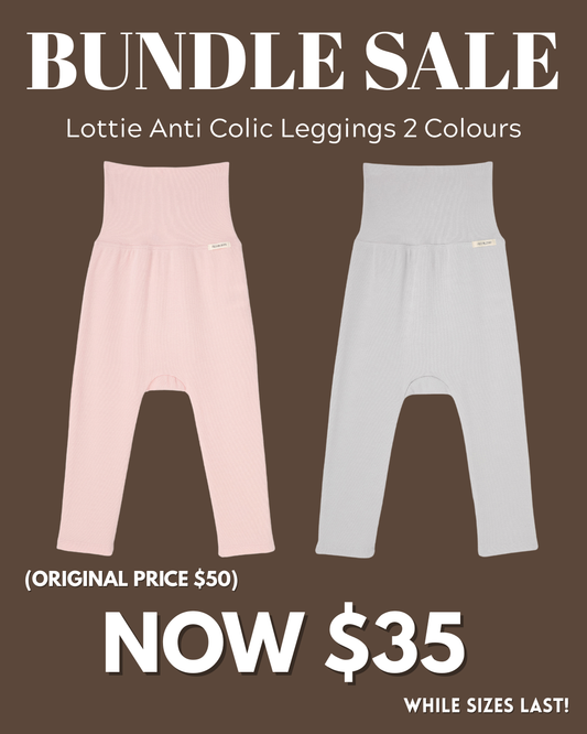 Lottie Anti Colic Leggings Bundle Sale - Pink/Purple