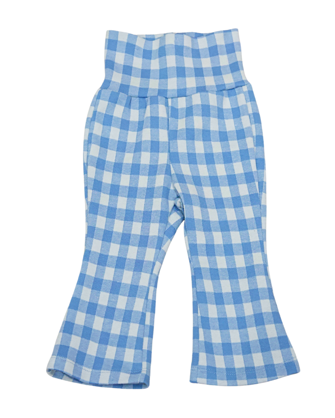 Tummy Comfort Gingham Flare Leggings - Blue (PRE ORDER | 10 March)