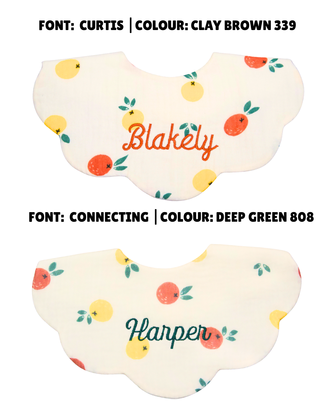 Organic Muslin 5-Layer Dribble Bib - Citrus Bloom