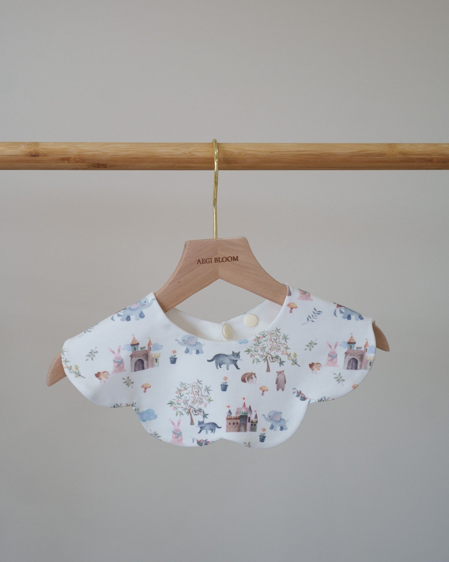 3- Layer Dribble Bib - Animal Castle