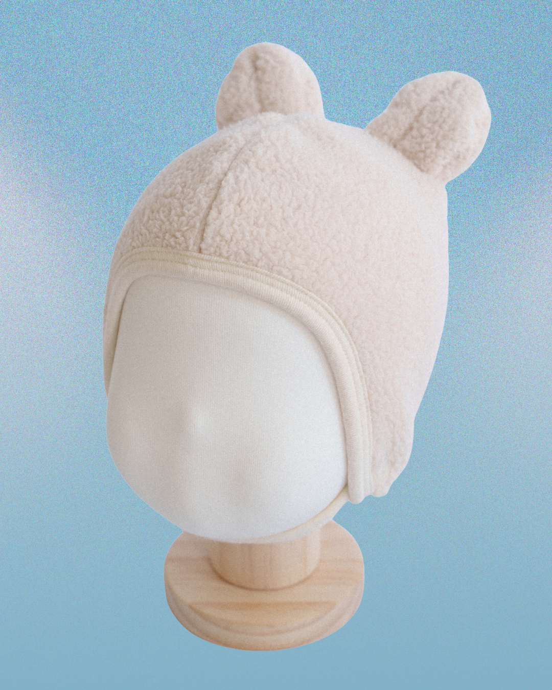 Teddy Bear Bonnet - Cream