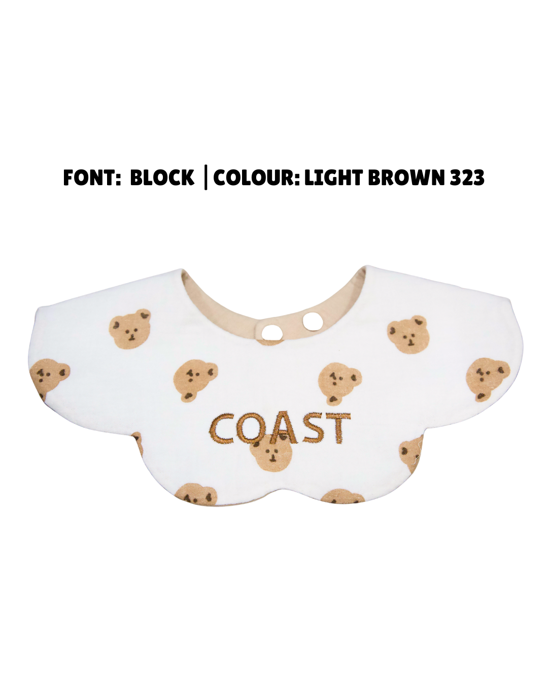 Organic Muslin 7-Layer Dribble Bib - Teddy Bear (PRE ORDER | MAY)