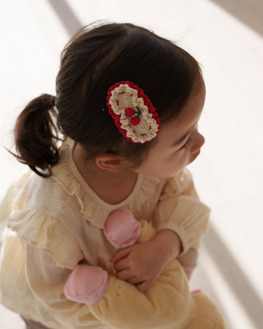 Cherry Pie Crochet Clip