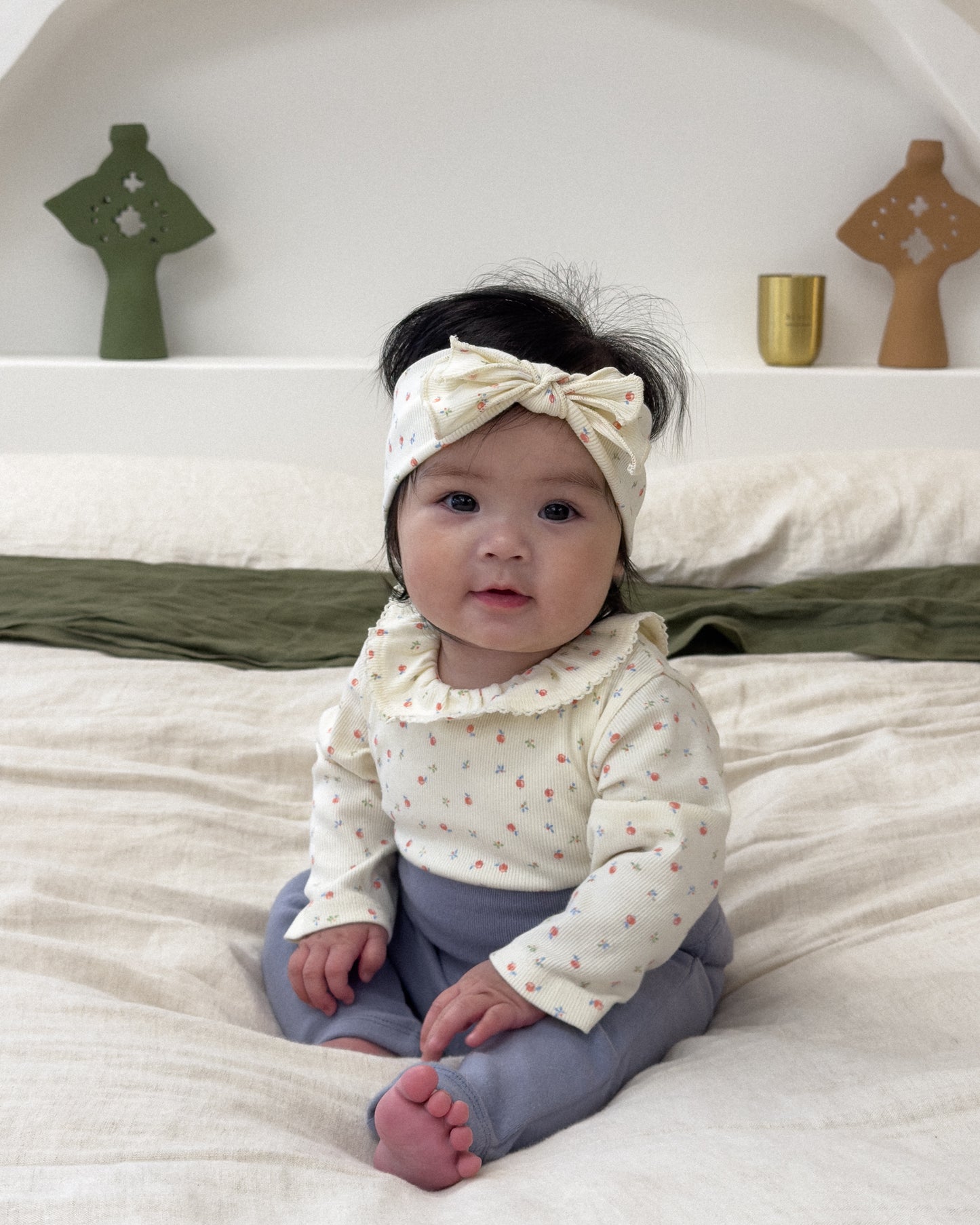 Navi Floral Bow Headband
