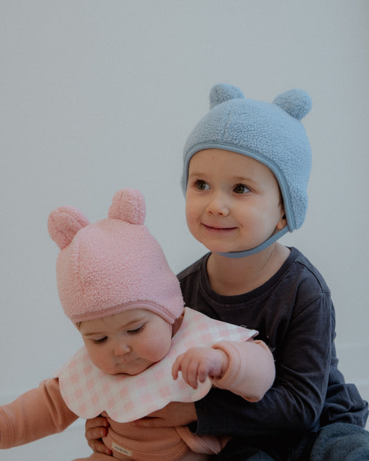 Teddy Bear Bonnet - Blue