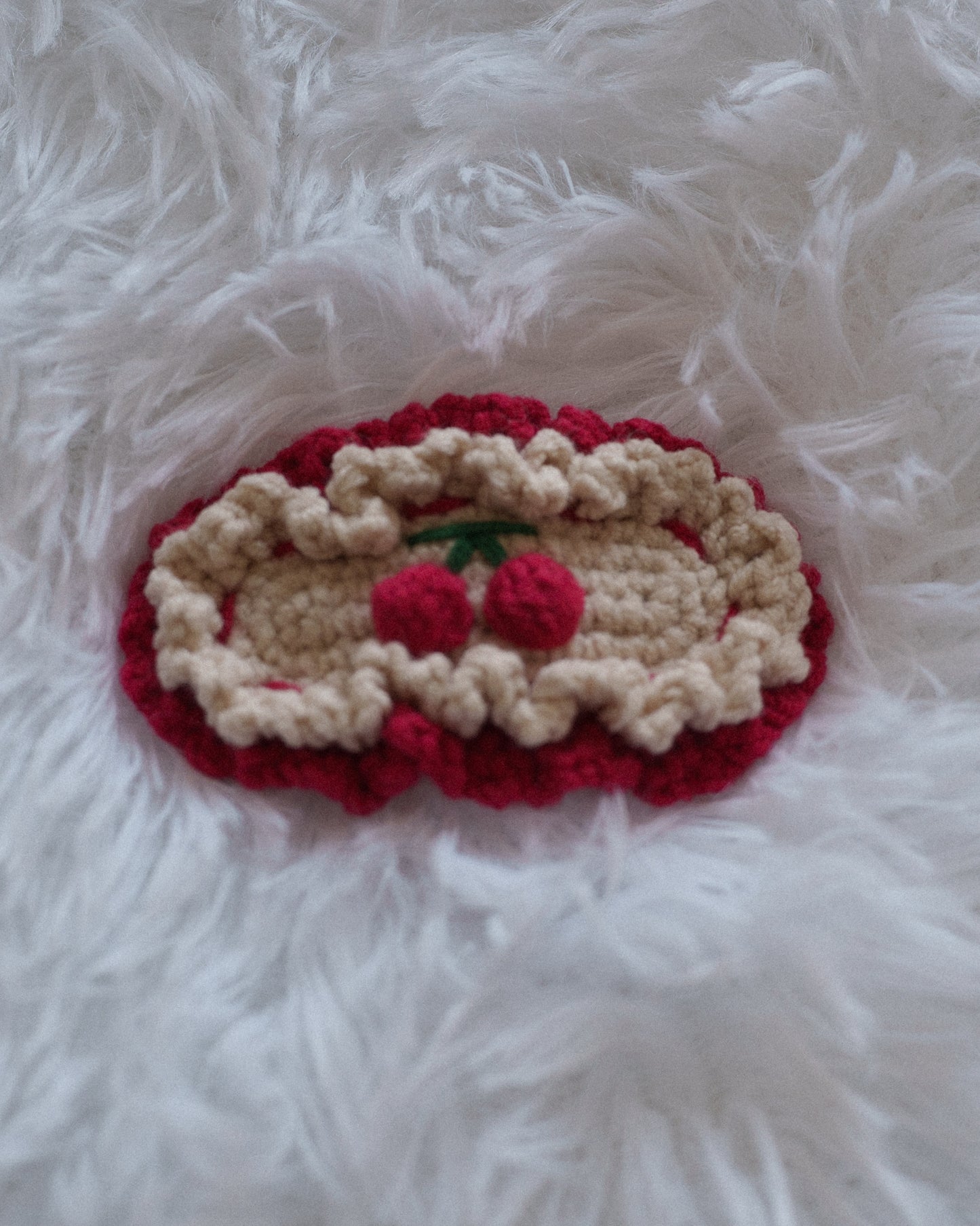 Cherry Pie Crochet Clip