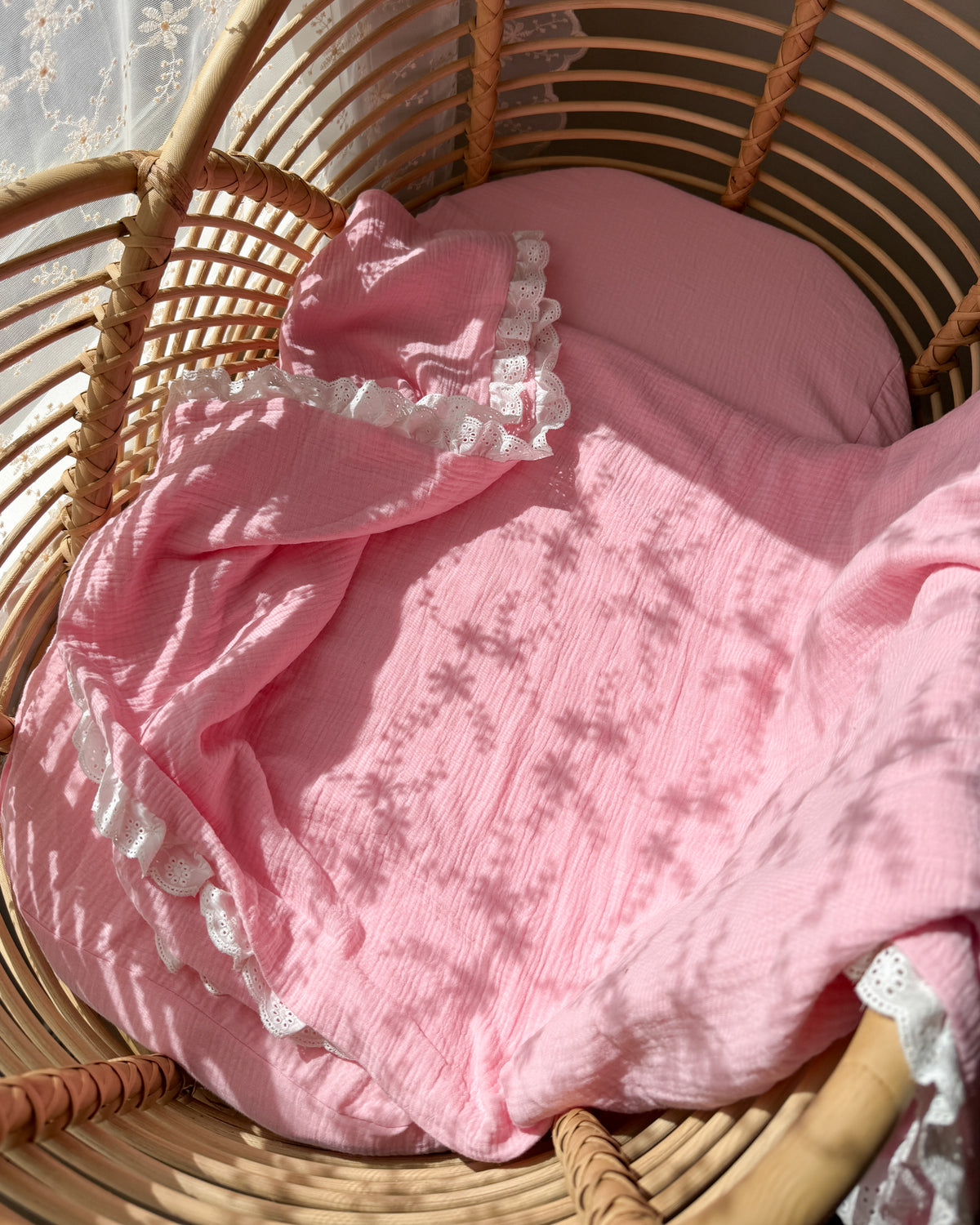 Organic Muslin Blanket - Pink