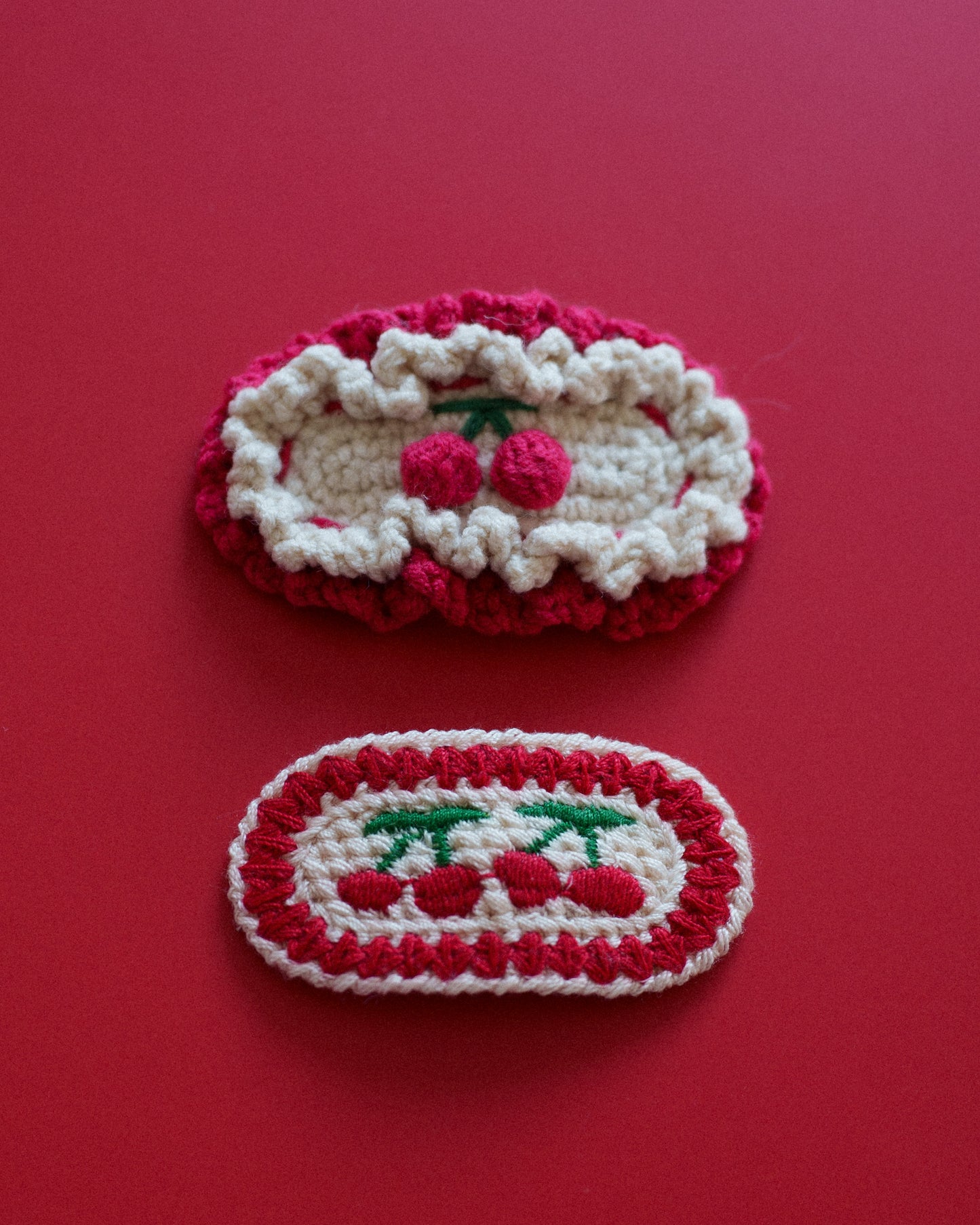 Cherry Jam Crochet Clip