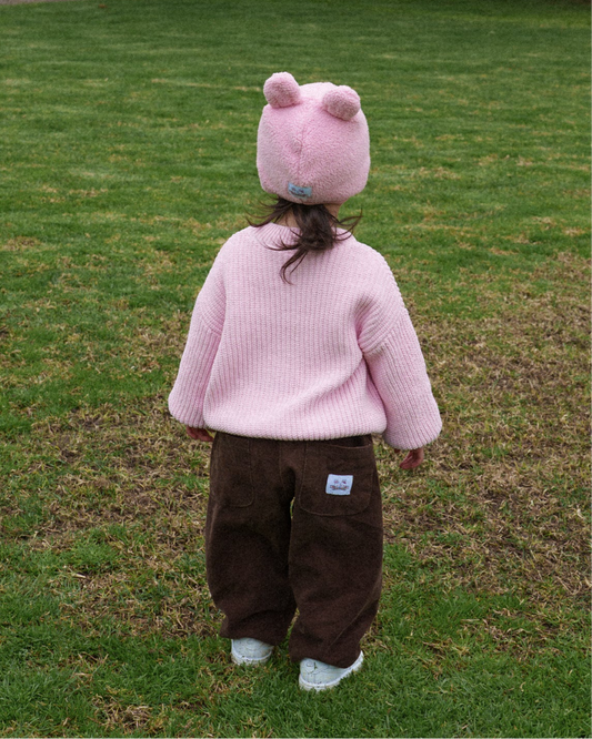 Teddy Bear Bonnet - Pink
