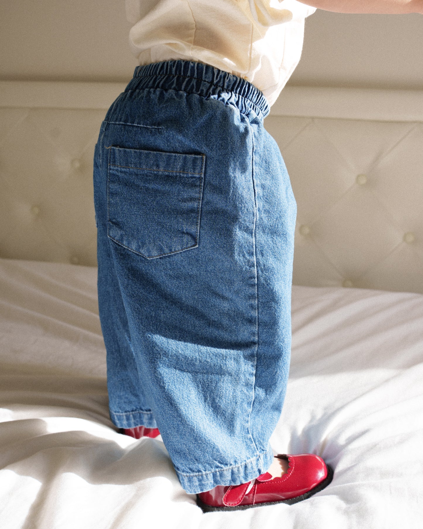 Daily Relaxed Denim Pants - Dark Blue