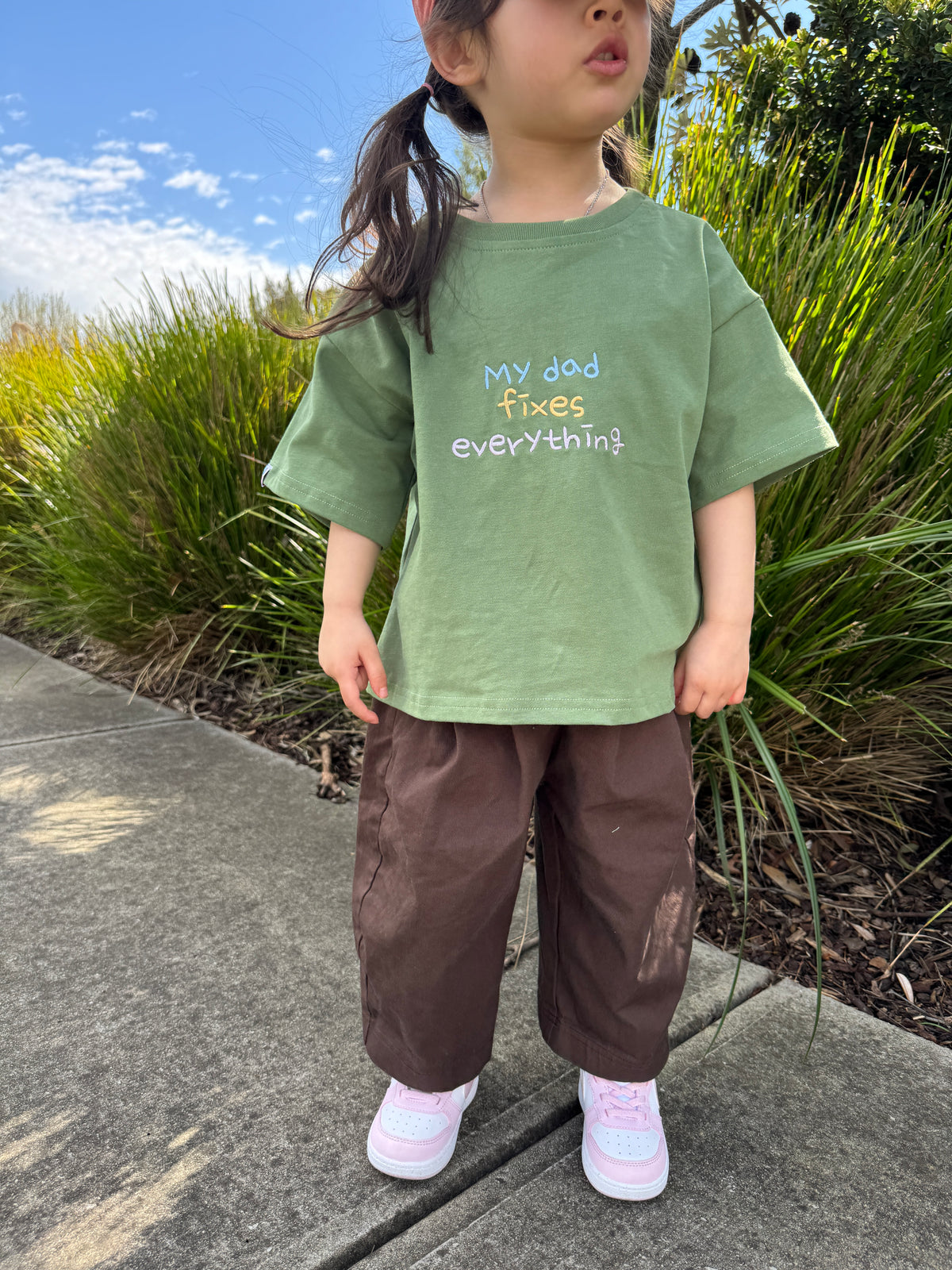 Signature Kids Tee - My Dad Fixes Everything / Green (Copy)
