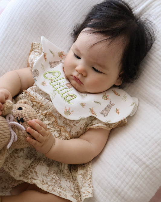 3- Layer Dribble Bib - Bunnies