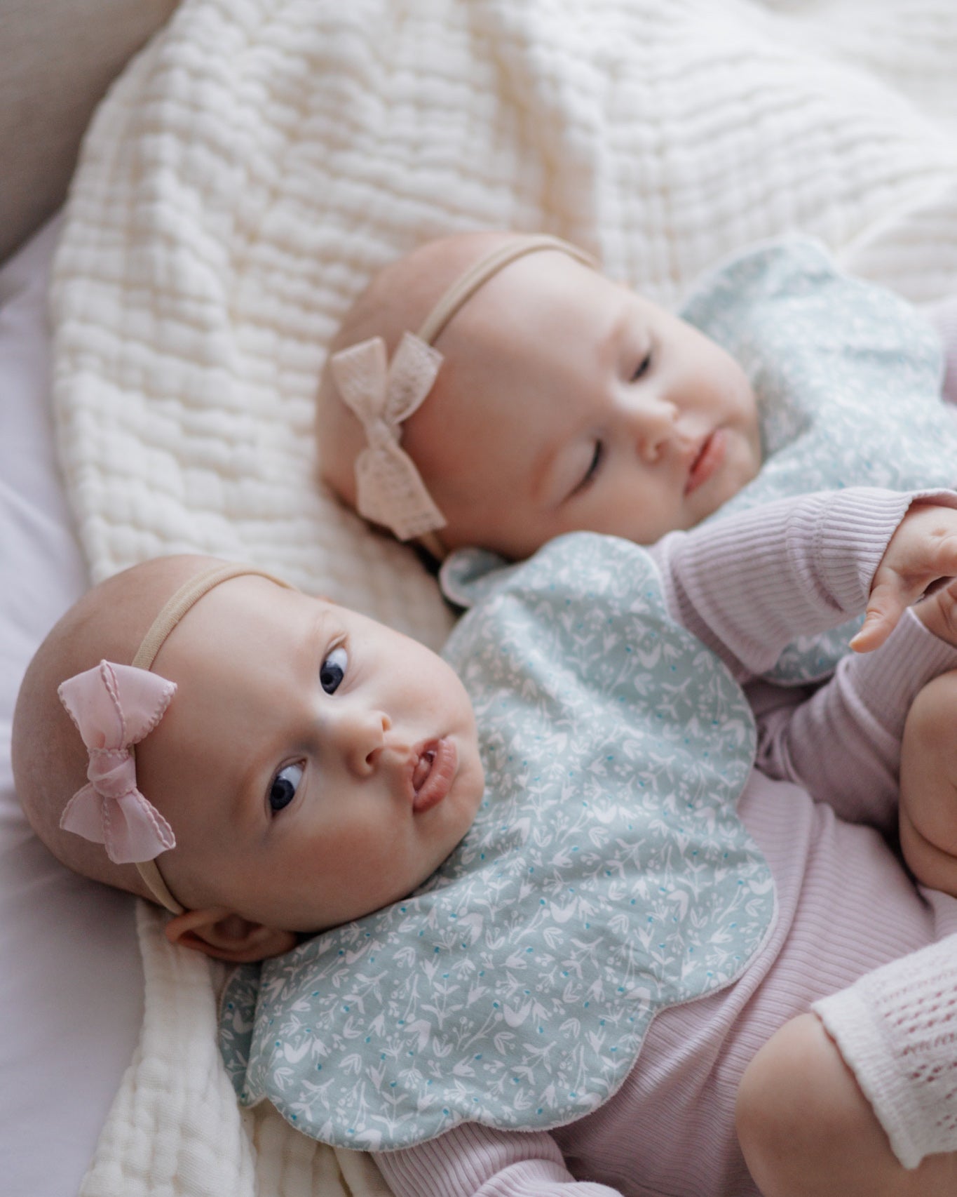 5-Layer Dribble Bib - Sage Florals