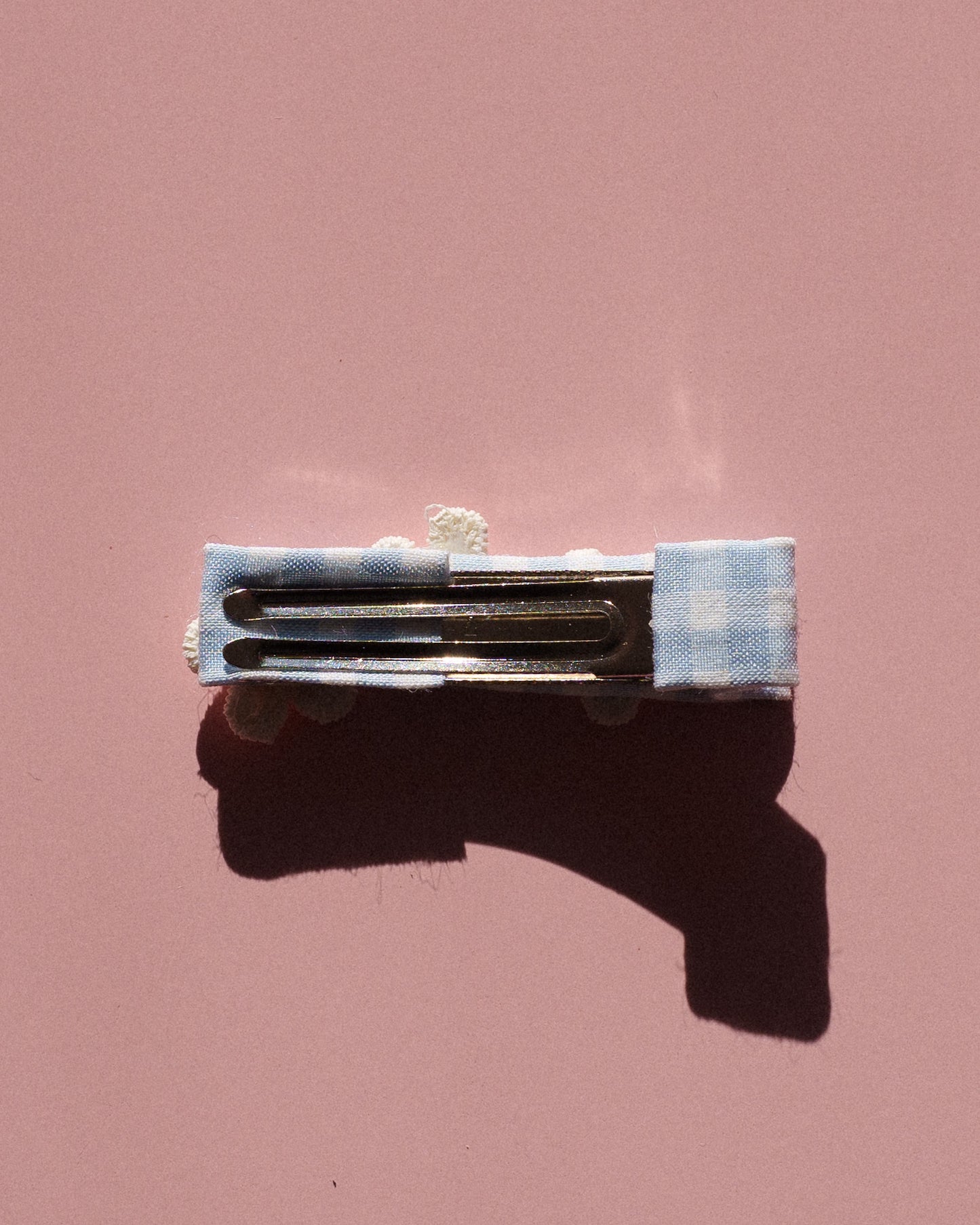 Peach Blossom Gingham Clip