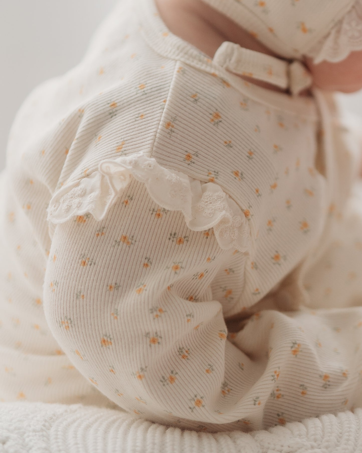 Emelia Wrap Top - Orange Florals