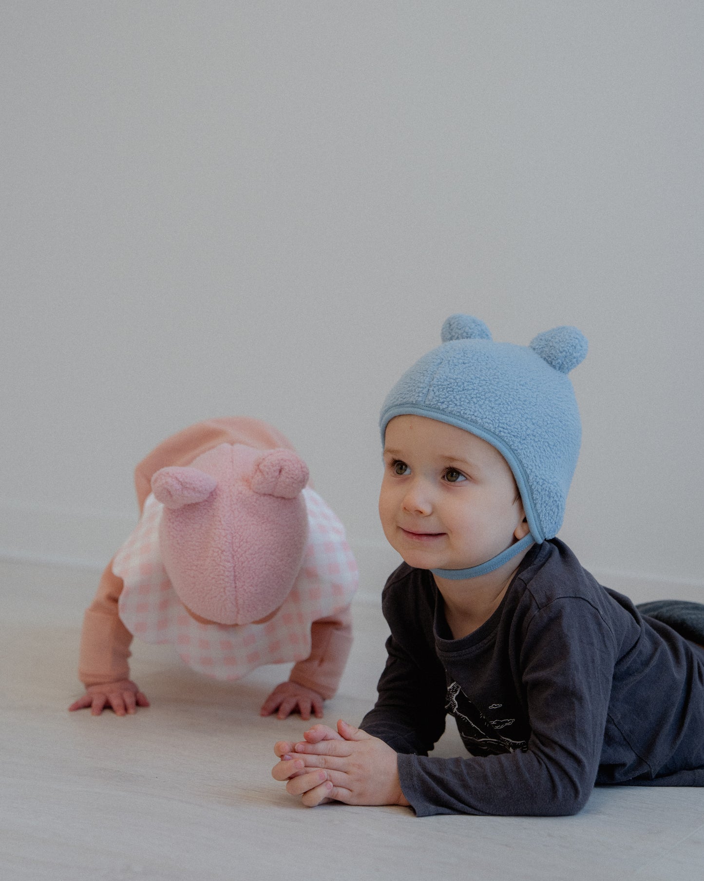 Teddy Bear Bonnet - Blue