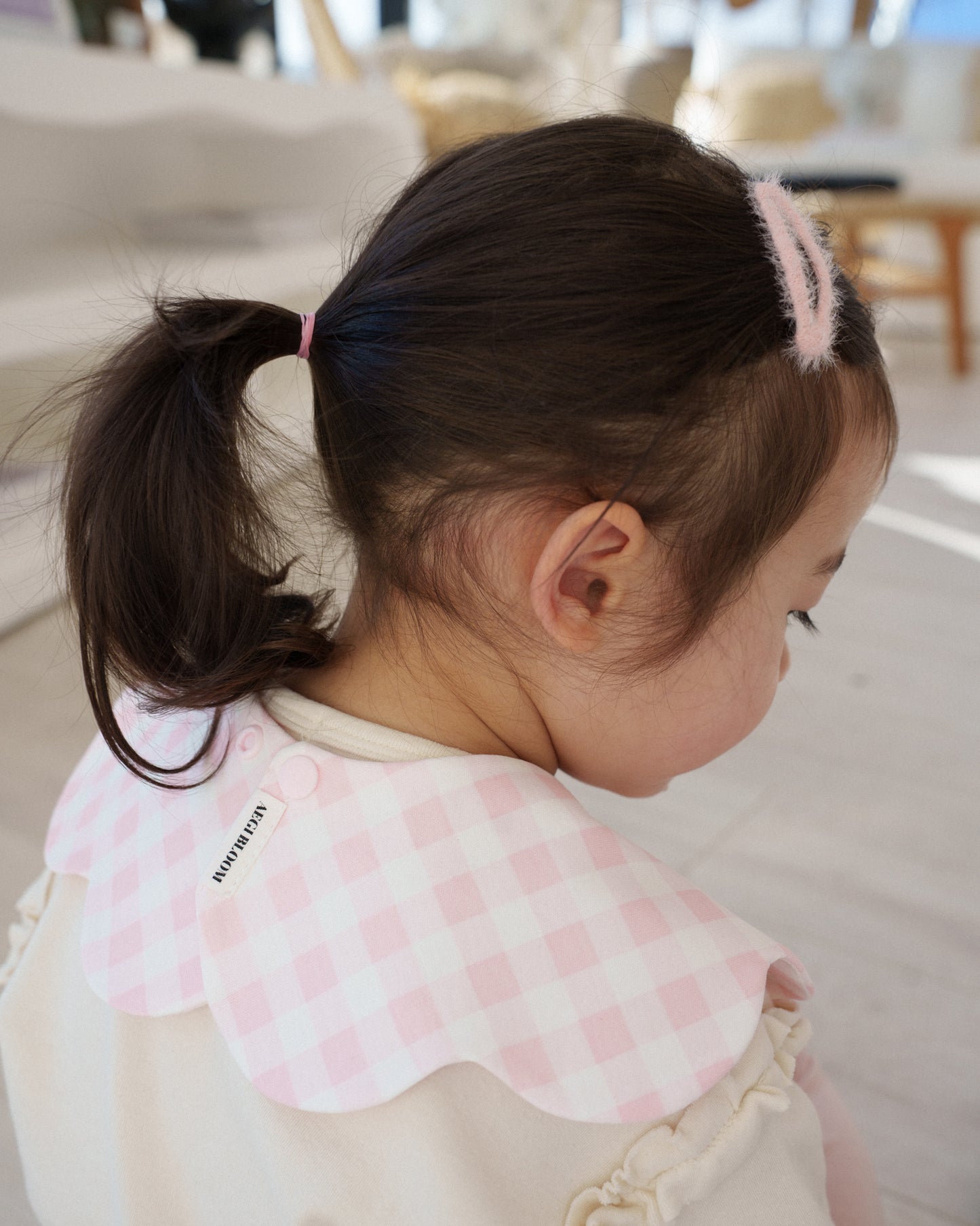 3- Layer Dribble Bib 3 - Pink Gingham