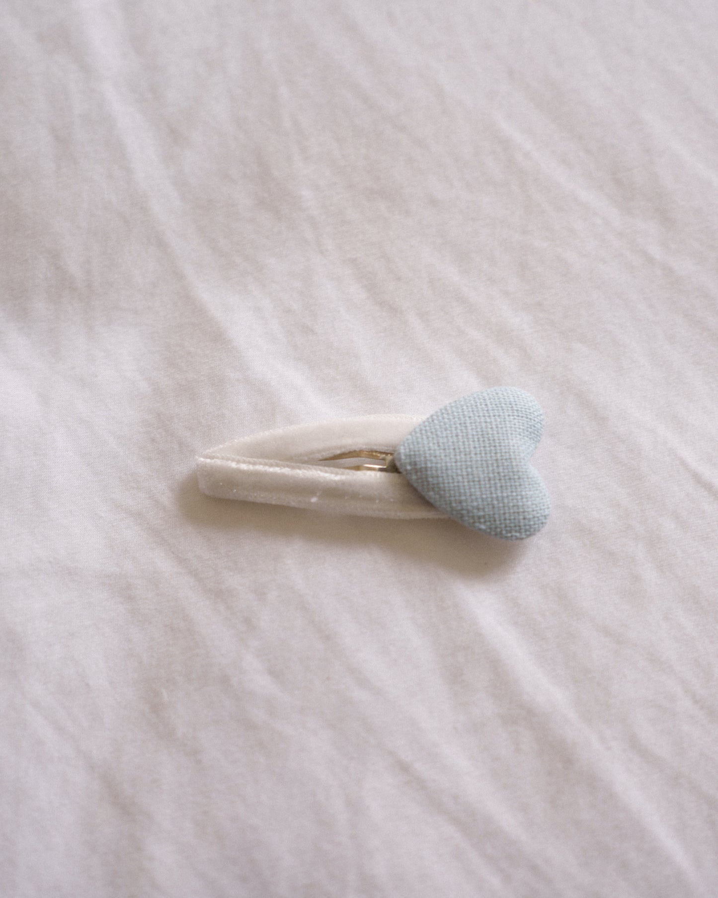 Vintage Lace Bow 4pc Clip Set - Blue