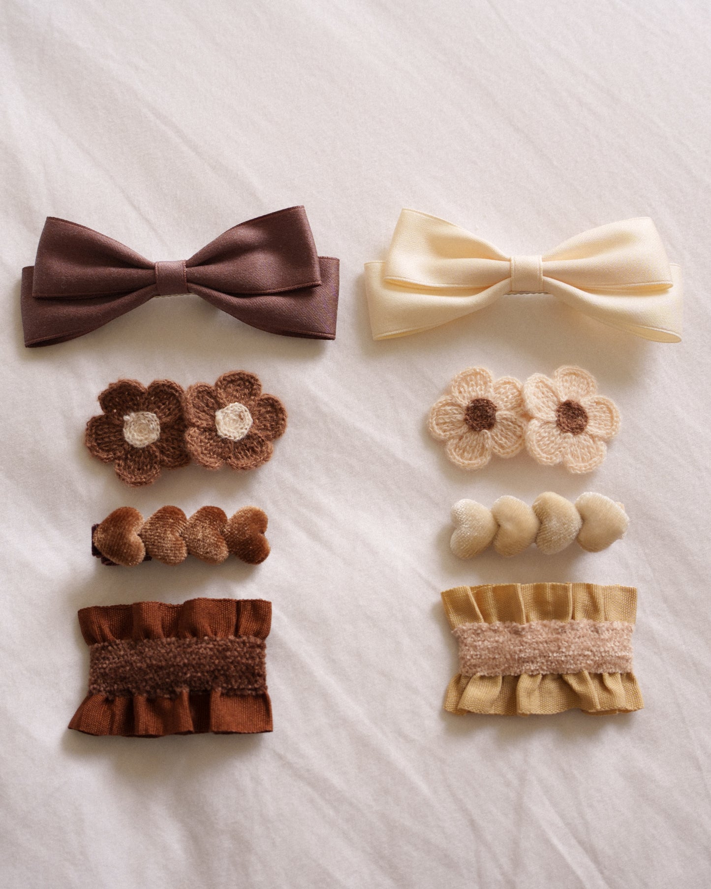 Tiramisu 4pc Clip Set - Cream