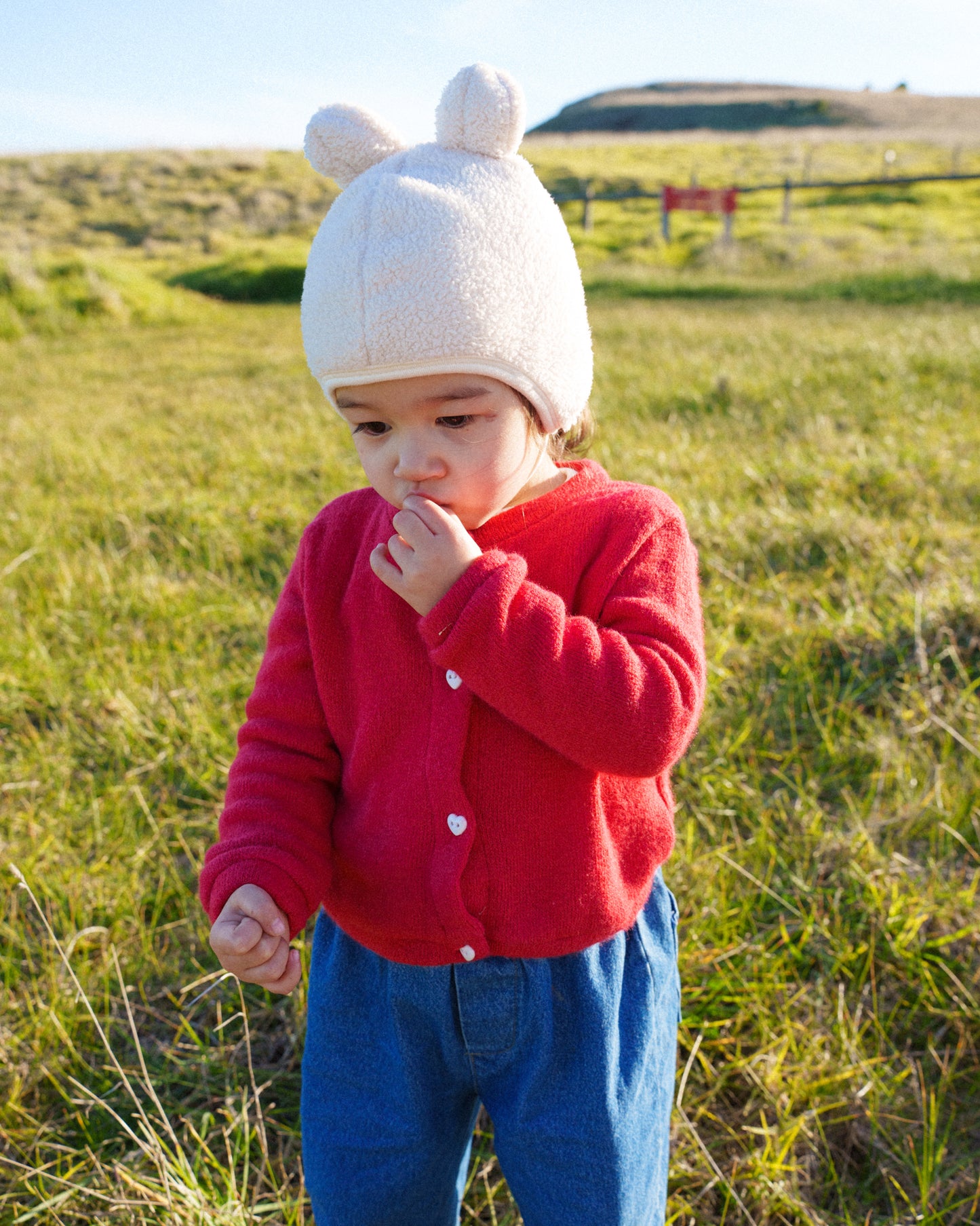 Mochi Knit Cardigan - Red