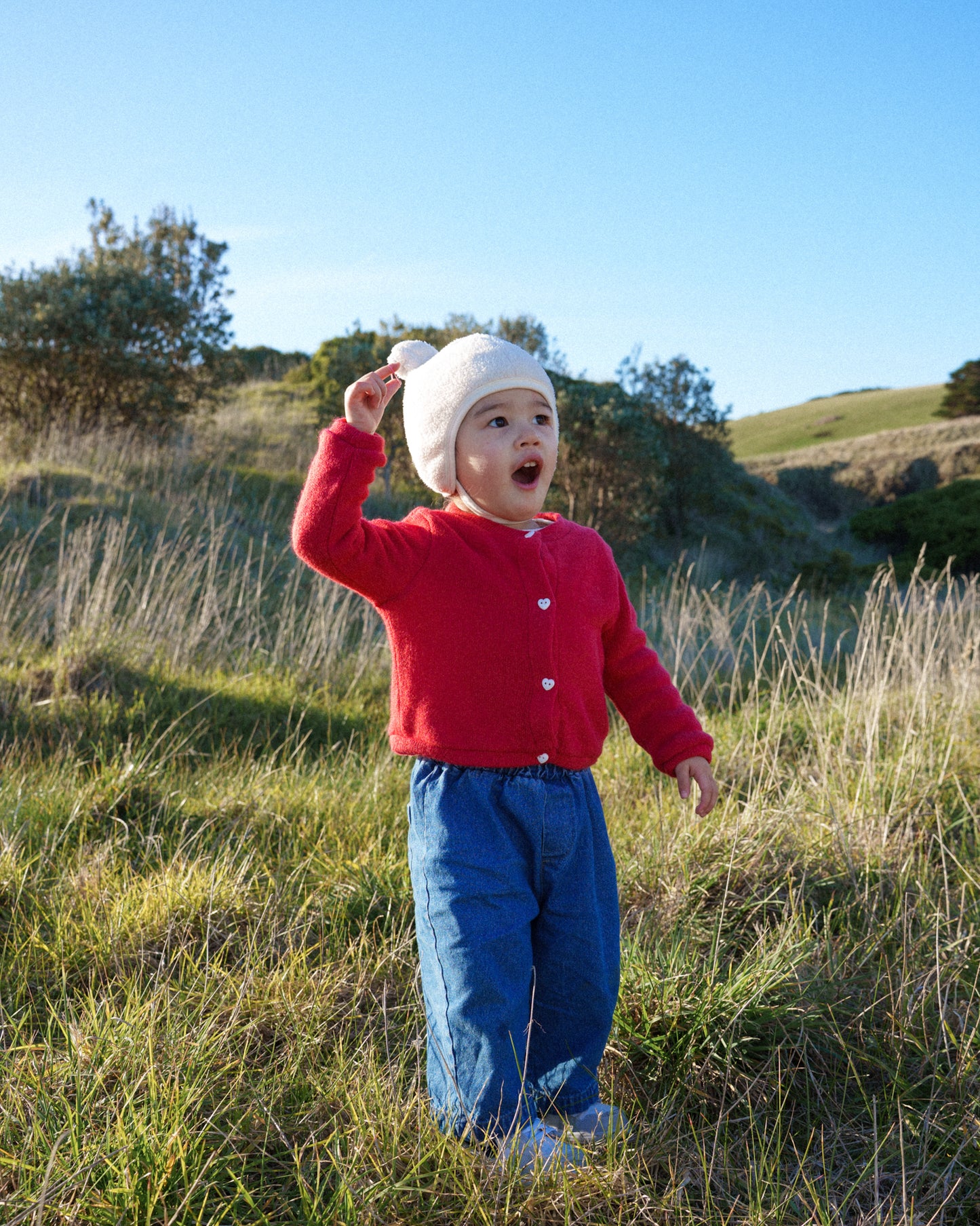 Mochi Knit Cardigan - Red