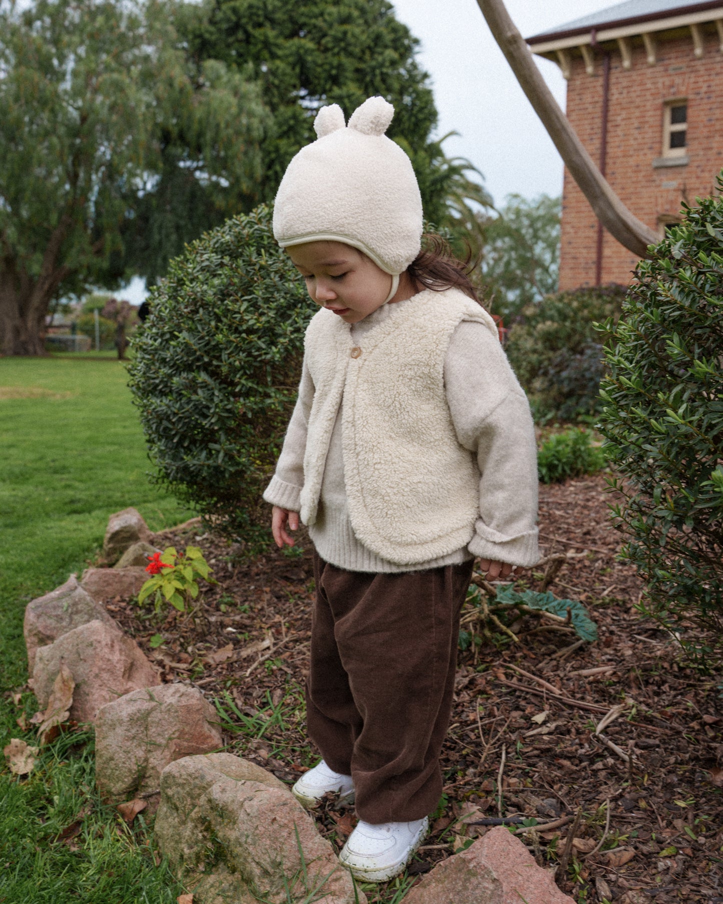 Teddy Fleece Vest - Cream