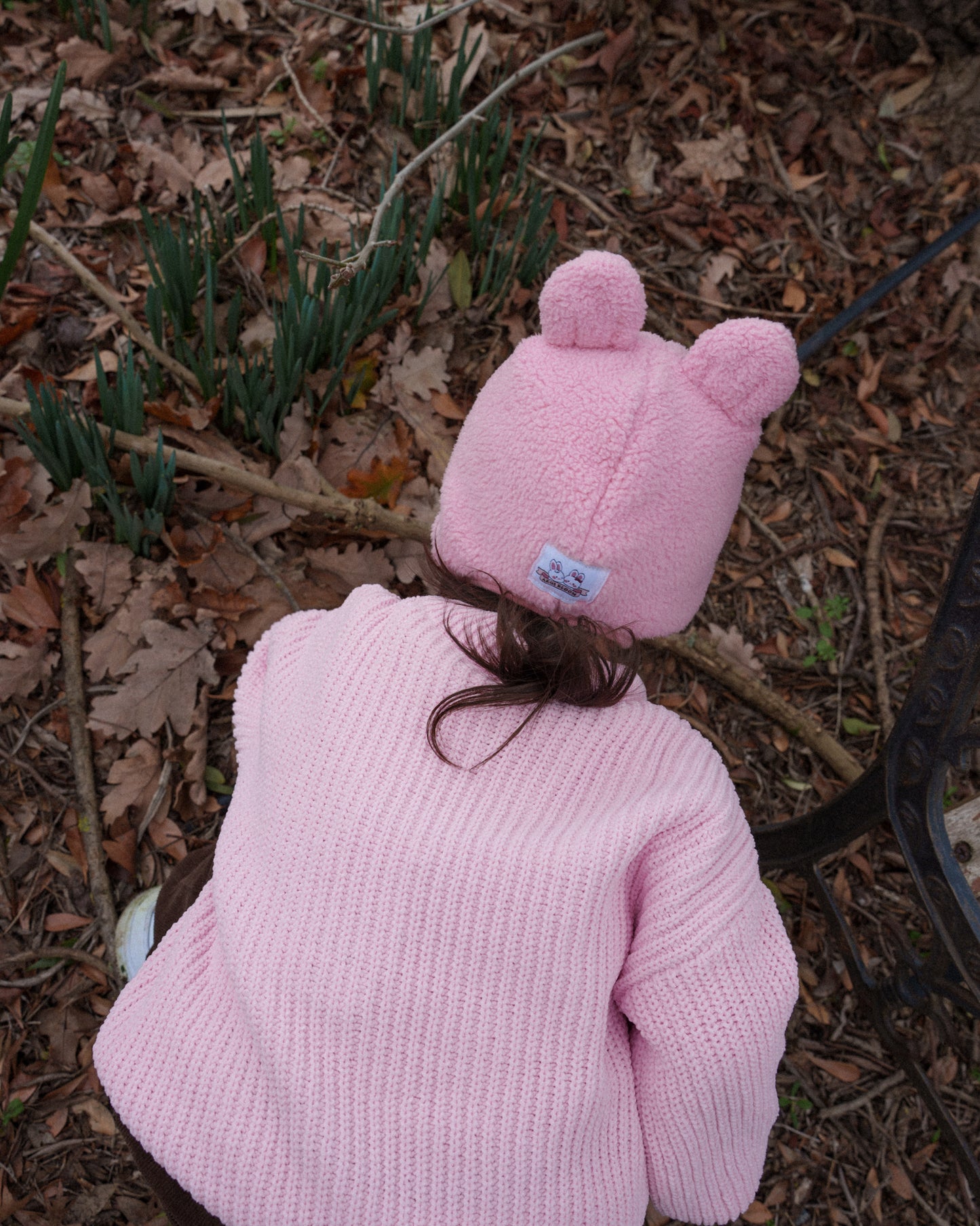 Teddy Bear Bonnet - Pink
