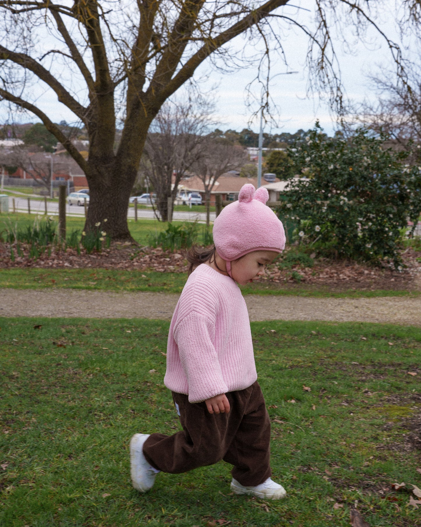 Teddy Bear Bonnet - Pink
