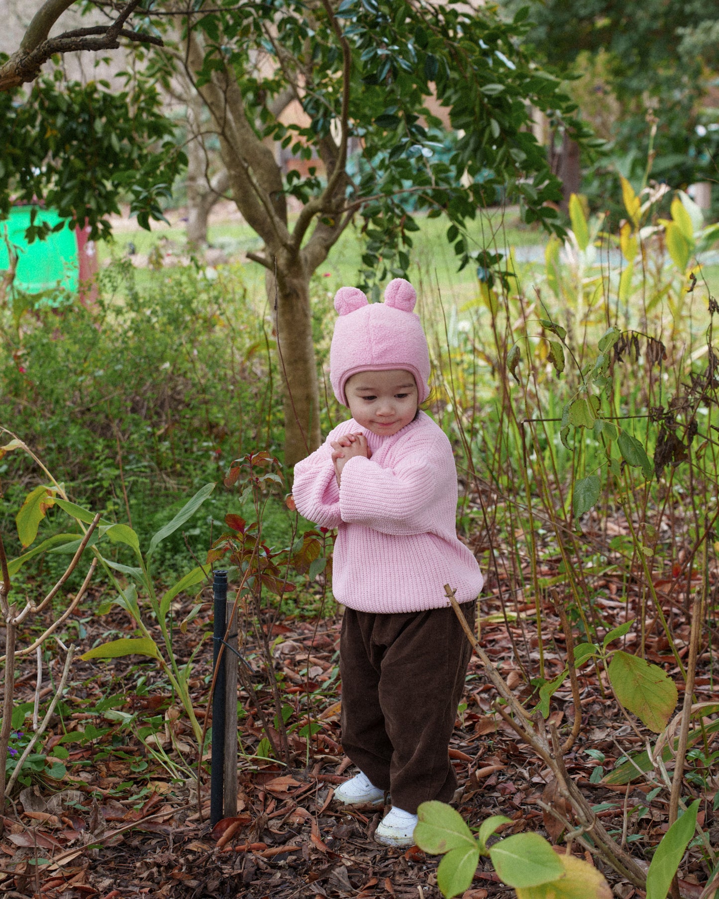 Teddy Bear Bonnet - Pink
