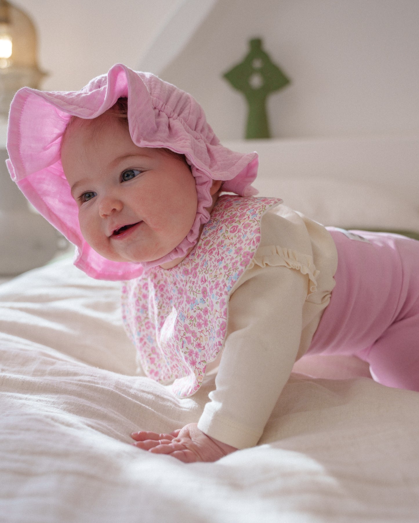 5-Layer Dribble Bib - Pink Florals