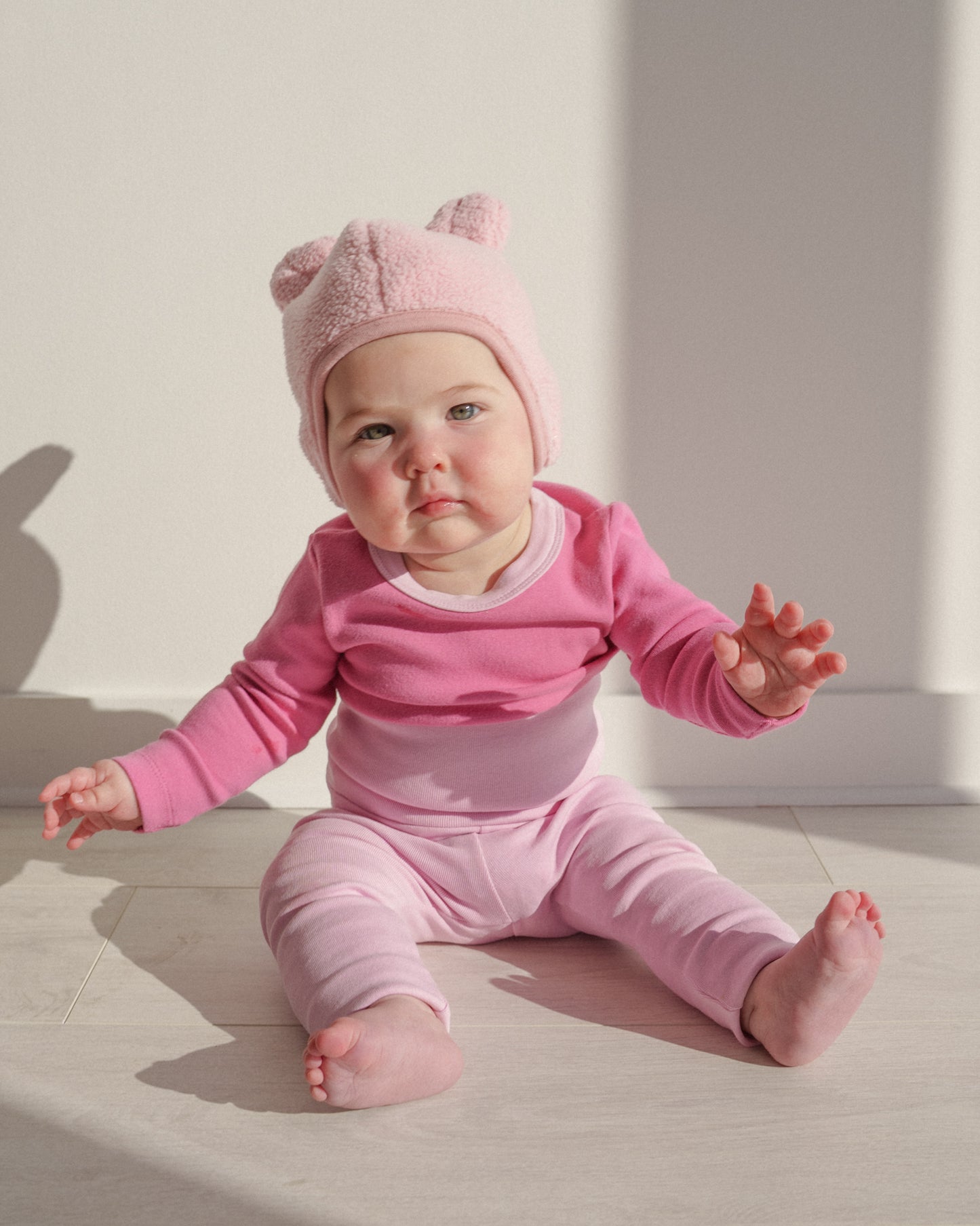 Teddy Bear Bonnet - Pink