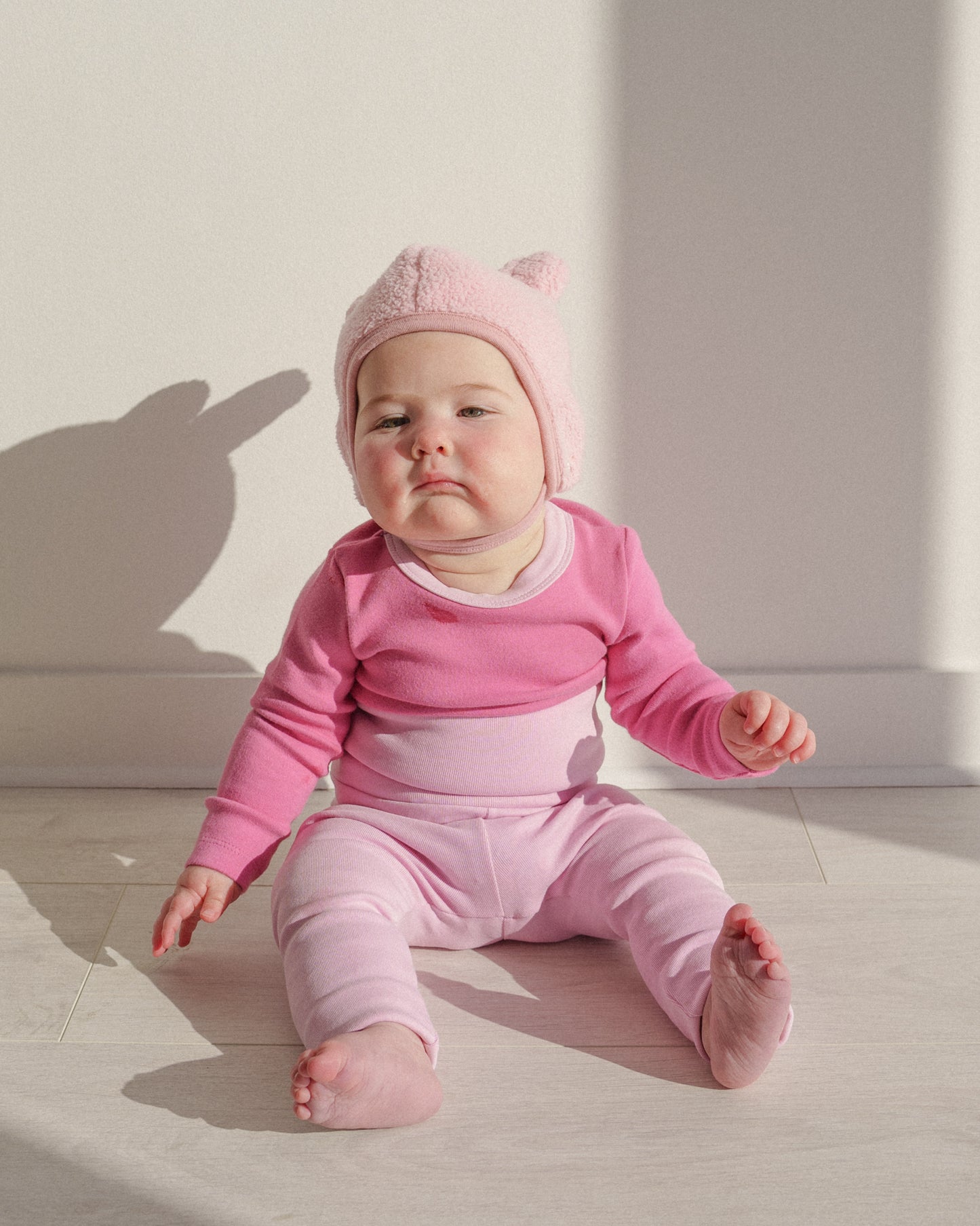 Teddy Bear Bonnet - Pink