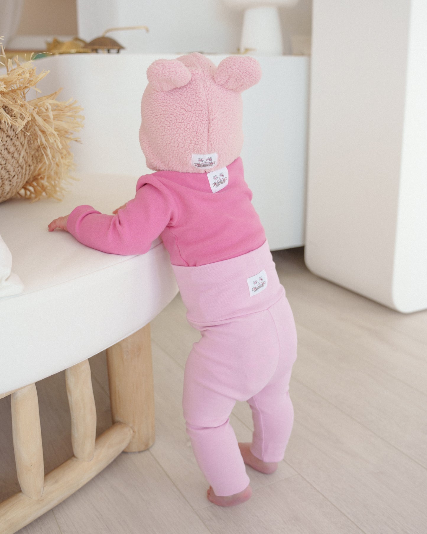 Teddy Bear Bonnet - Pink