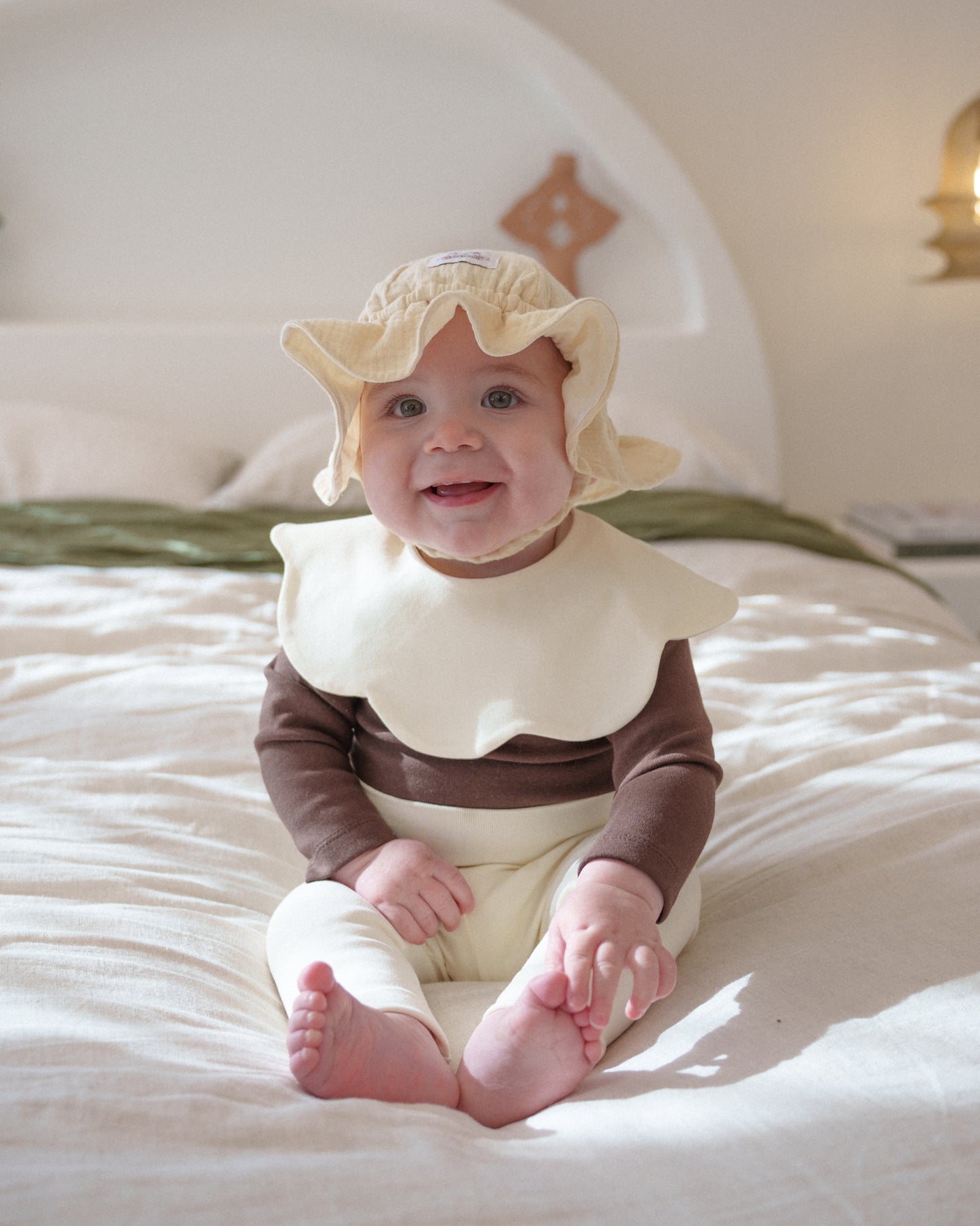 3- Layer Dribble Bib - Beige