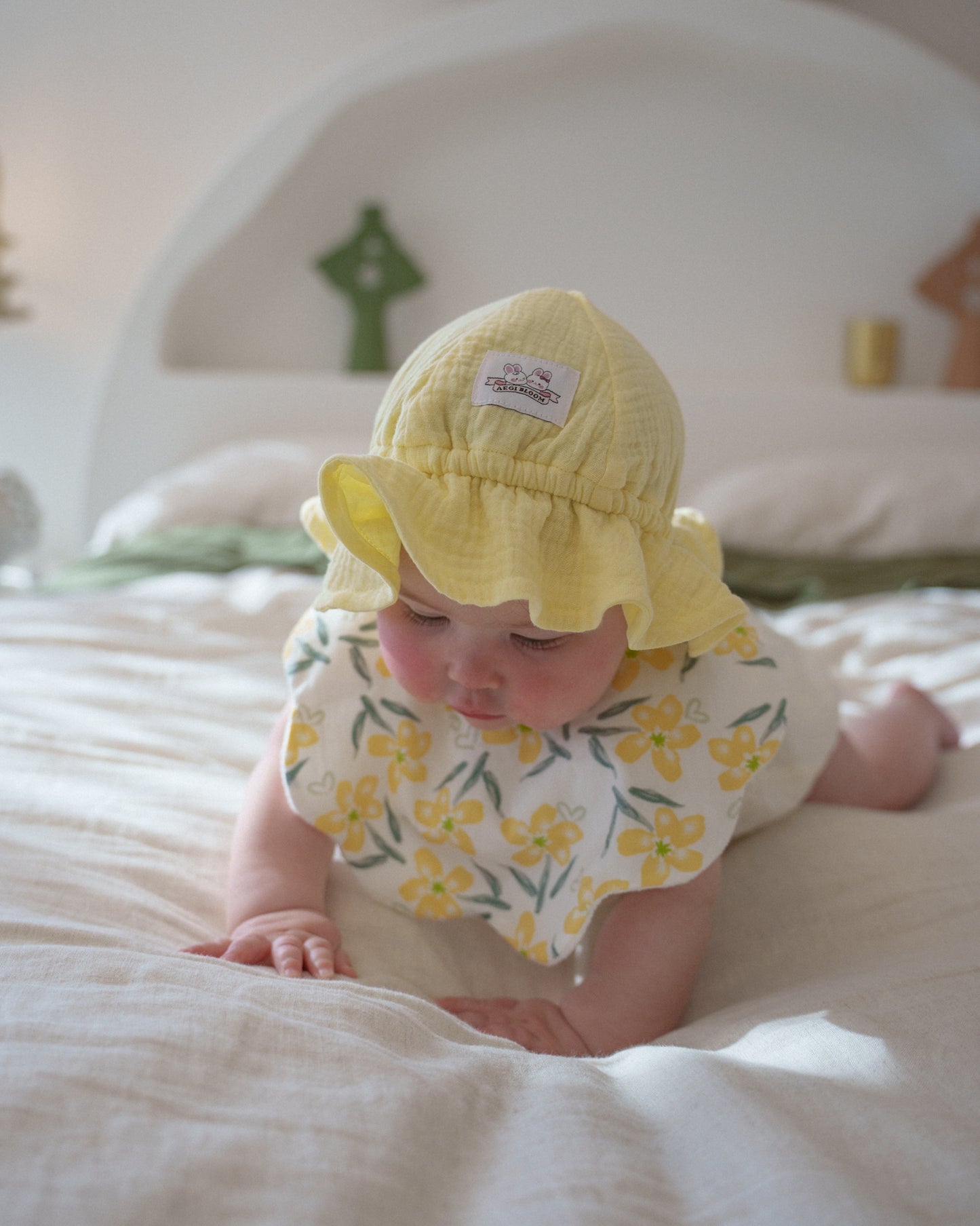 Gelato Muslin Sun Hat - Lemon